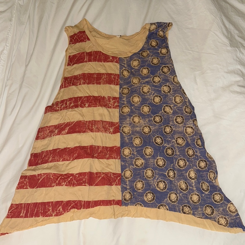 Spell and the gypsy red white blue Americana dream tank USA flag rare
